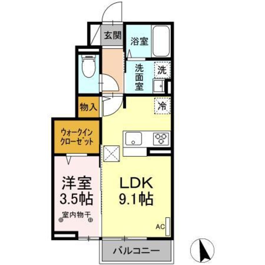 間取図 東北本線/郡山駅 バス30分安積中学校下車:停歩5分 2階 築15年