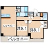 東北本線/郡山駅 バス:11分:停歩3分 3階 築7年 2LDKの間取り