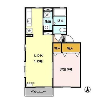 間取図 東北本線/郡山駅 バス25分菜飯下車:停歩2分 1階 築22年