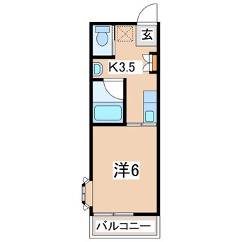 間取図 東北本線/郡山駅 バス22分台新下車:停歩5分 2階 築35年