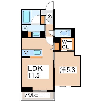 間取図 東北本線/郡山駅 バス18分開成館下車:停歩5分 1階 1年未満