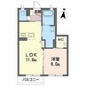 東北本線/郡山駅 バス:21分:停歩2分 3階 1年未満 1LDKの間取り