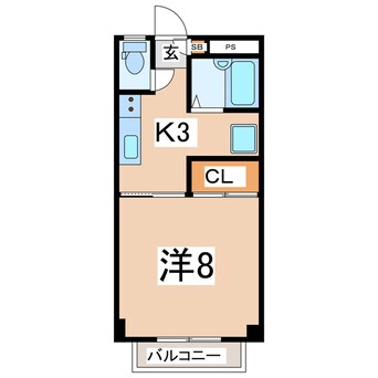 間取図 東北新幹線（東北地方）/郡山駅 バス20分鶴見坦1丁目下車:停歩5分 1階 築28年