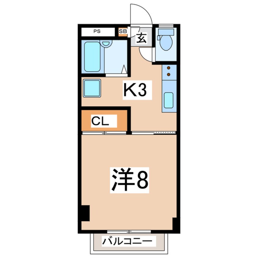 間取図 東北新幹線（東北地方）/郡山駅 バス20分鶴見坦1丁目下車:停歩5分 2階 築28年