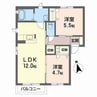 東北本線/郡山駅 バス:29分:停歩5分 1階 築19年 2LDKの間取り