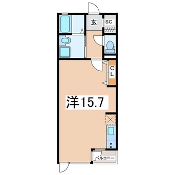 間取図 東北本線/郡山駅 徒歩25分 2階 築7年