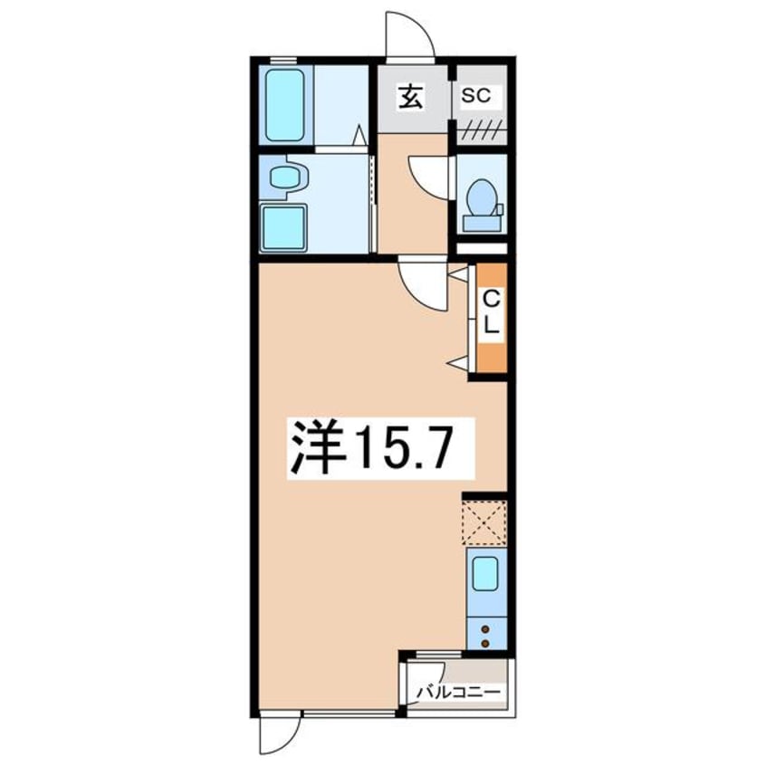 間取図 東北本線/郡山駅 徒歩25分 2階 築7年