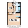 東北本線/郡山駅 徒歩23分 2階 築7年 1LDKの間取り
