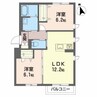 サニーフラット 2LDKの間取り