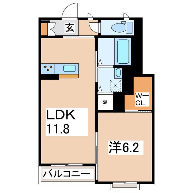 間取り図 東北本線/郡山駅 バス19分並木5丁目下車:停歩5分 3階 築9年
