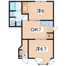 東北本線/鏡石駅 徒歩18分 1階 築27年 2DKの間取り