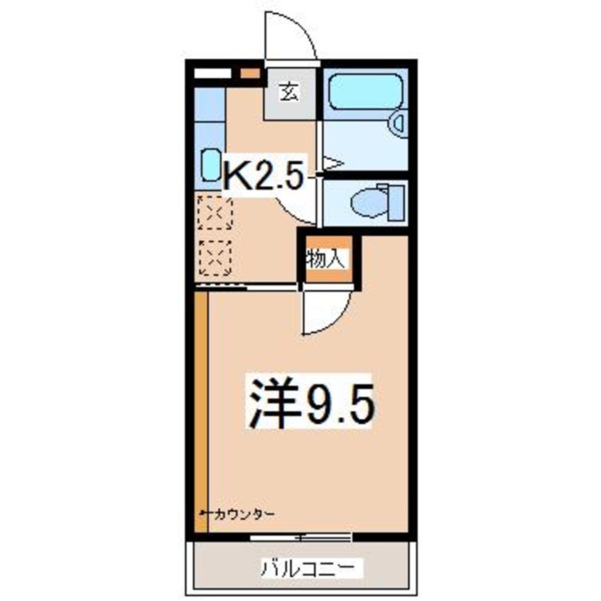 間取図 東北本線/郡山駅 バス20分開成館下車:停歩3分 2階 築35年