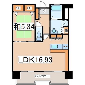 間取図 東北本線/郡山駅 バス23分開成五丁目下車:停歩4分 5階 築20年