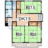 東北本線/安積永盛駅 徒歩36分 1-3階 築30年 3DKの間取り