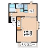 メゾンヤマト本町 1Kの間取り