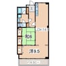 東北本線/郡山駅 徒歩16分 3階 築36年 2LDKの間取り