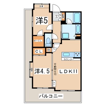 間取図 東北新幹線（東北地方）/郡山駅 徒歩38分 3階 築16年