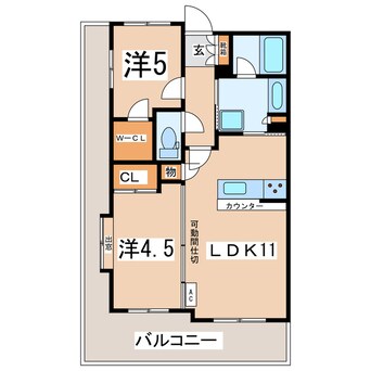 間取図 東北新幹線（東北地方）/郡山駅 徒歩38分 1階 築16年