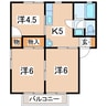 磐越西線<森と水とロマンの鉄道>/郡山富田駅 徒歩36分 2階 築32年 3Kの間取り