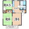 磐越西線<森と水とロマンの鉄道>/郡山富田駅 徒歩36分 1階 築31年 3Kの間取り