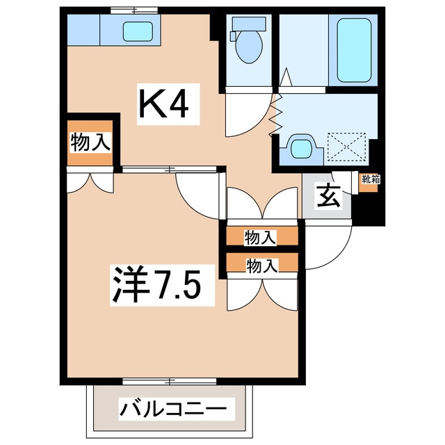 間取り図 磐越西線<森と水とロマンの鉄道>/郡山富田駅 徒歩20分 1階 築30年