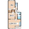 東北本線/郡山駅 バス:24分:停歩4分 1階 築40年 2LDKの間取り