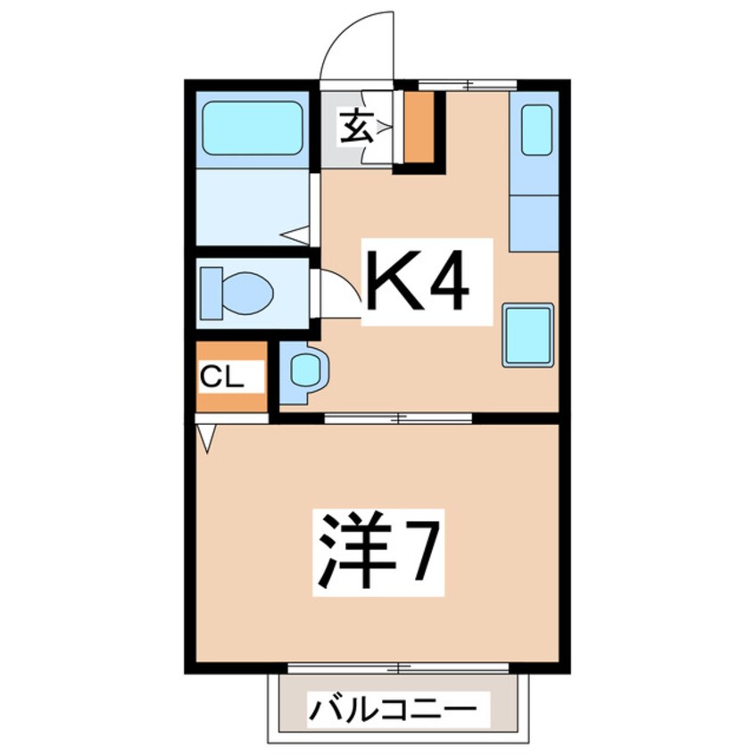 間取図 東北新幹線（東北地方）/郡山駅 徒歩60分 1-2階 築34年