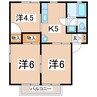 磐越西線<森と水とロマンの鉄道>/郡山富田駅 徒歩36分 2階 築31年 3Kの間取り