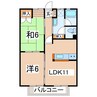福交バス（郡山）/静御前堂 徒歩8分 1階 築30年 2LDKの間取り