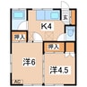 東北本線/安積永盛駅 徒歩26分 2階 築51年 2Kの間取り