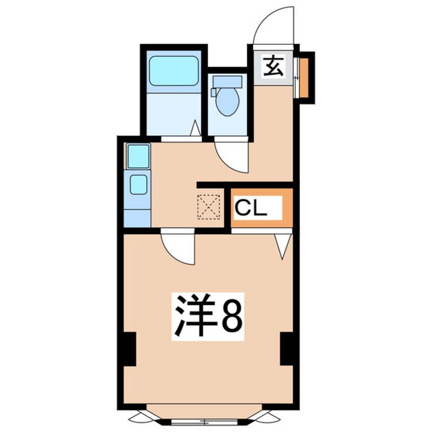 間取図 東北本線/郡山駅 徒歩21分 2階 築45年