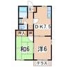 東北本線/郡山駅 徒歩50分 1-2階 築32年 2DKの間取り