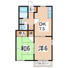 東北本線/郡山駅 徒歩50分 2階 築32年 2DKの間取り