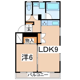 間取図 磐越西線<森と水とロマンの鉄道>/郡山富田駅 徒歩31分 1階 築25年