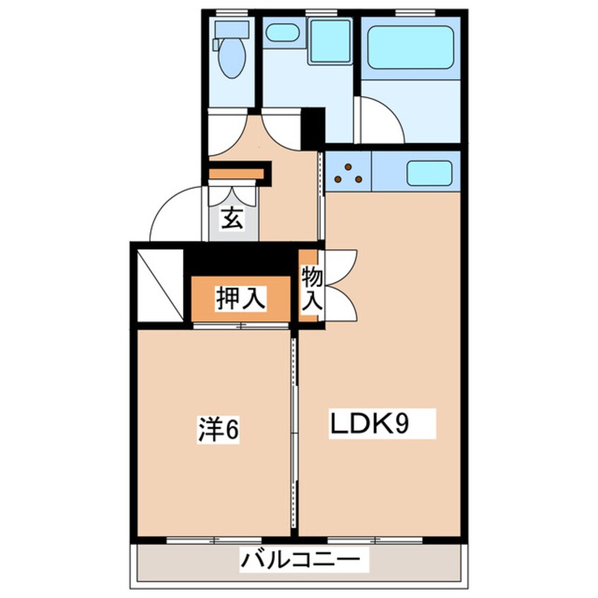 間取図 磐越西線<森と水とロマンの鉄道>/郡山富田駅 徒歩31分 1階 築25年