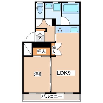 間取図 磐越西線<森と水とロマンの鉄道>/郡山富田駅 徒歩31分 1階 築25年