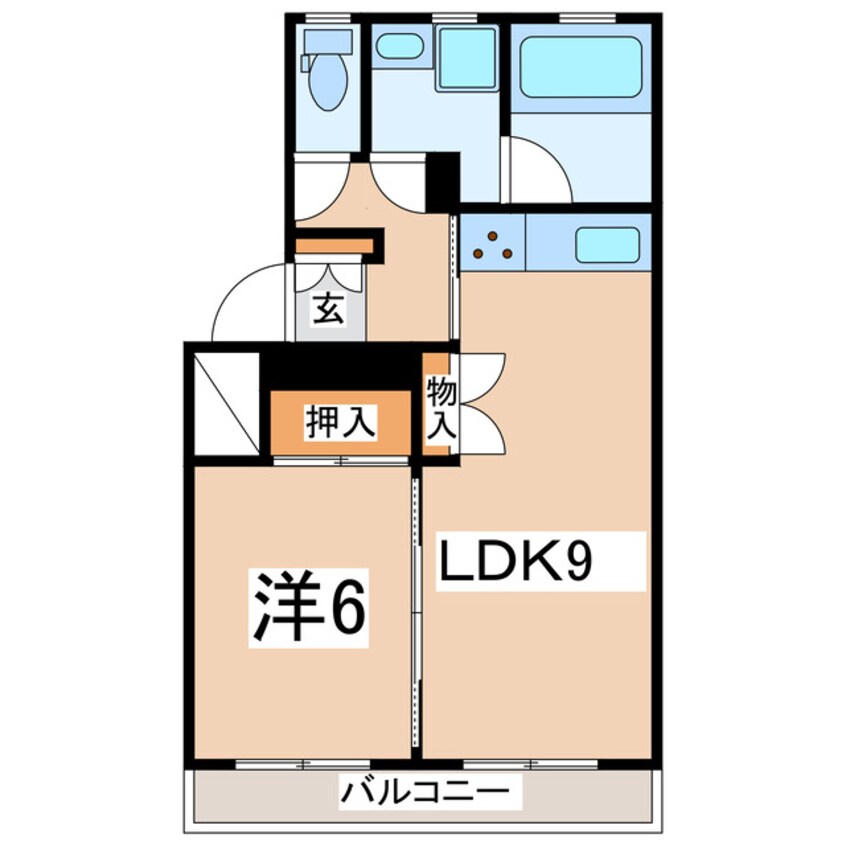 間取図 磐越西線<森と水とロマンの鉄道>/郡山富田駅 徒歩31分 2階 築25年