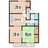 東北本線/安積永盛駅 徒歩40分 2階 築30年 3DKの間取り