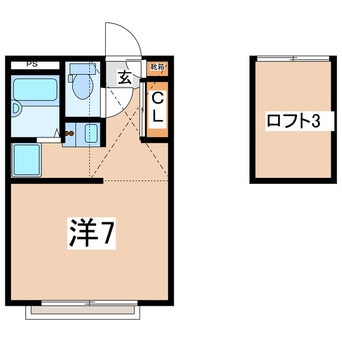 間取図 東北本線/郡山駅 徒歩32分 2階 築26年
