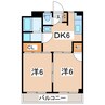 東北本線/安積永盛駅 徒歩22分 2階 築38年 2DKの間取り