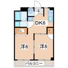 東北本線/安積永盛駅 徒歩22分 3階 築38年 2DKの間取り