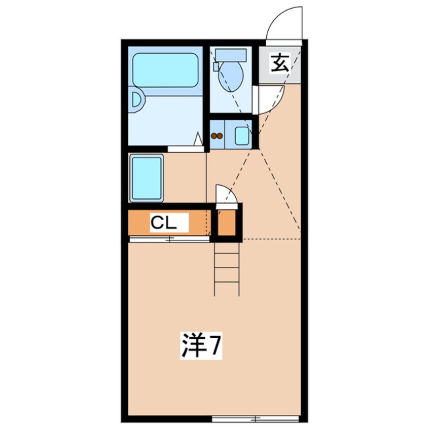 間取図 磐越西線<森と水とロマンの鉄道>/郡山富田駅 徒歩15分 2階 築25年