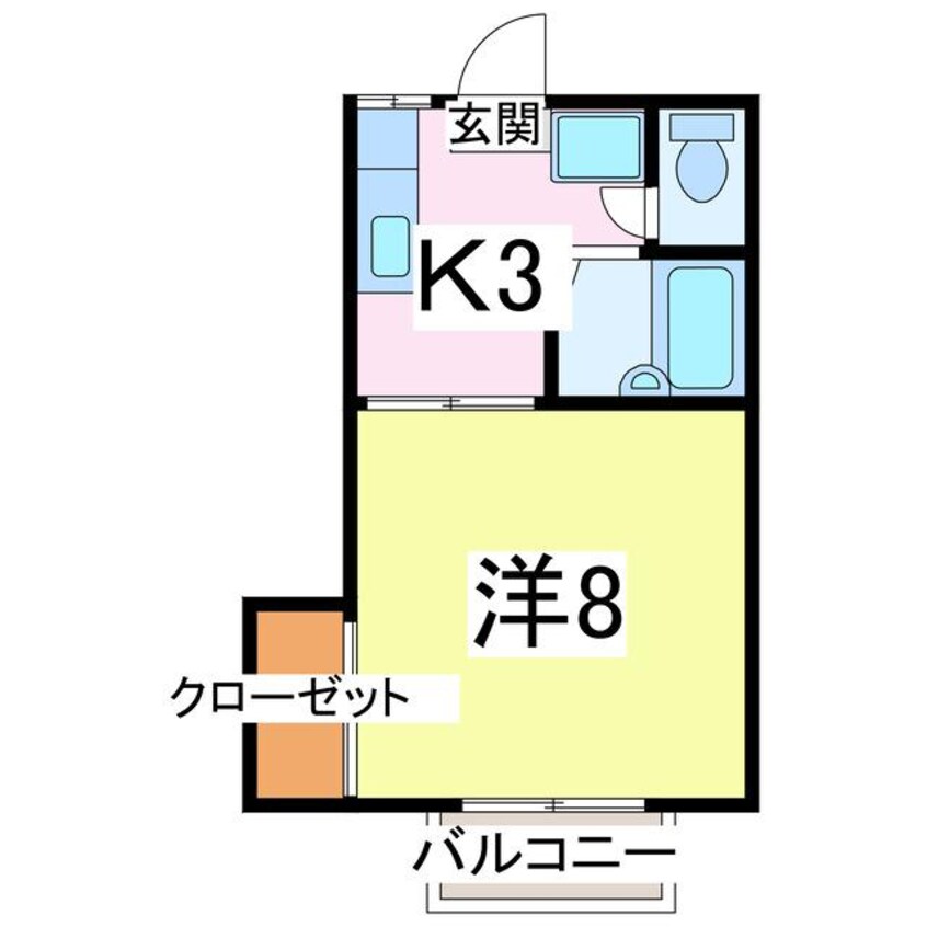 間取図 内房線/木更津駅 バス5分東太田郵便局下車:停歩3分 1階 築34年