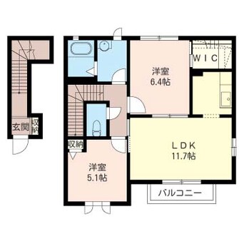 間取図 内房線/姉ケ崎駅 徒歩12分 2階 築18年