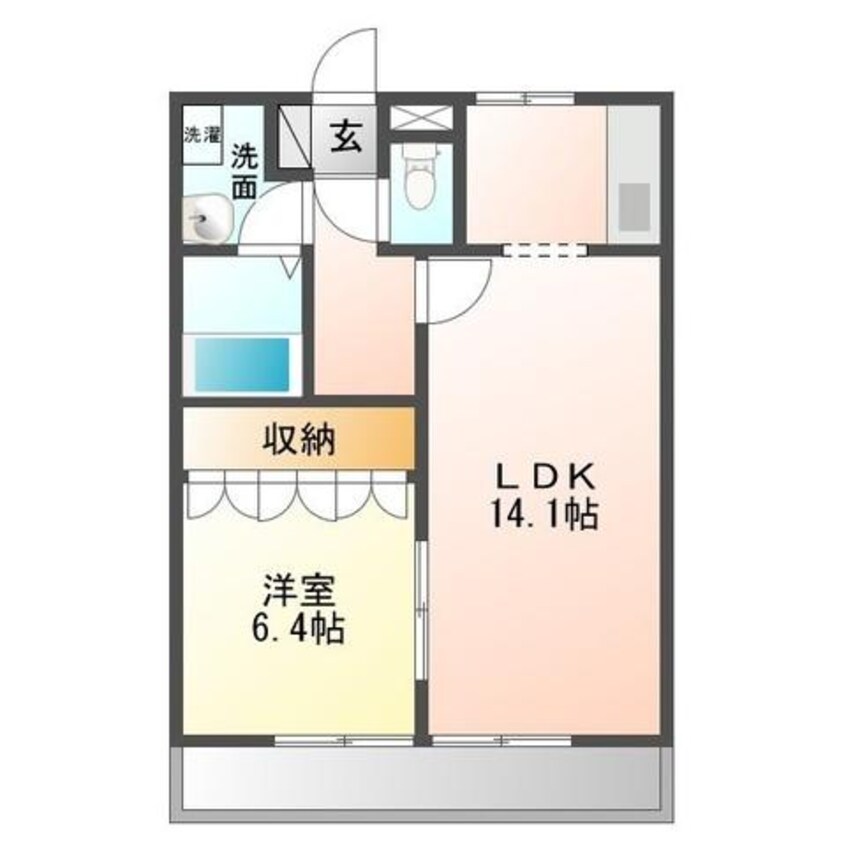 間取図 内房線/袖ケ浦駅 徒歩13分 2階 築19年