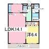 グリーンコーポ 1LDKの間取り