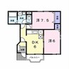 セレッソプラーサ 2DKの間取り