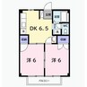 ファーストヒルズＡ 2DKの間取り