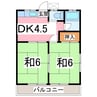 内房線/君津駅 徒歩15分 1階 築37年 2DKの間取り