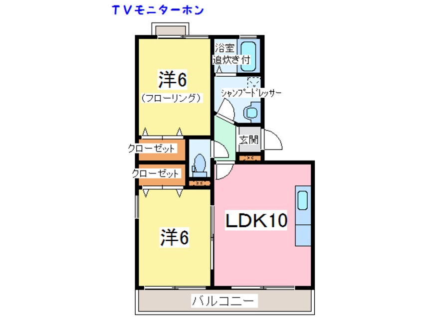 間取図 内房線/長浦駅 徒歩22分 3階 築22年